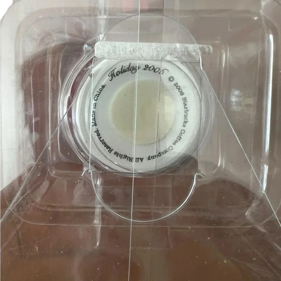 Starbucks Holiday 2006 Christmas Tree Red Coffee Cup Snow Globe w/ Plastic Case - Picture 3 of 4